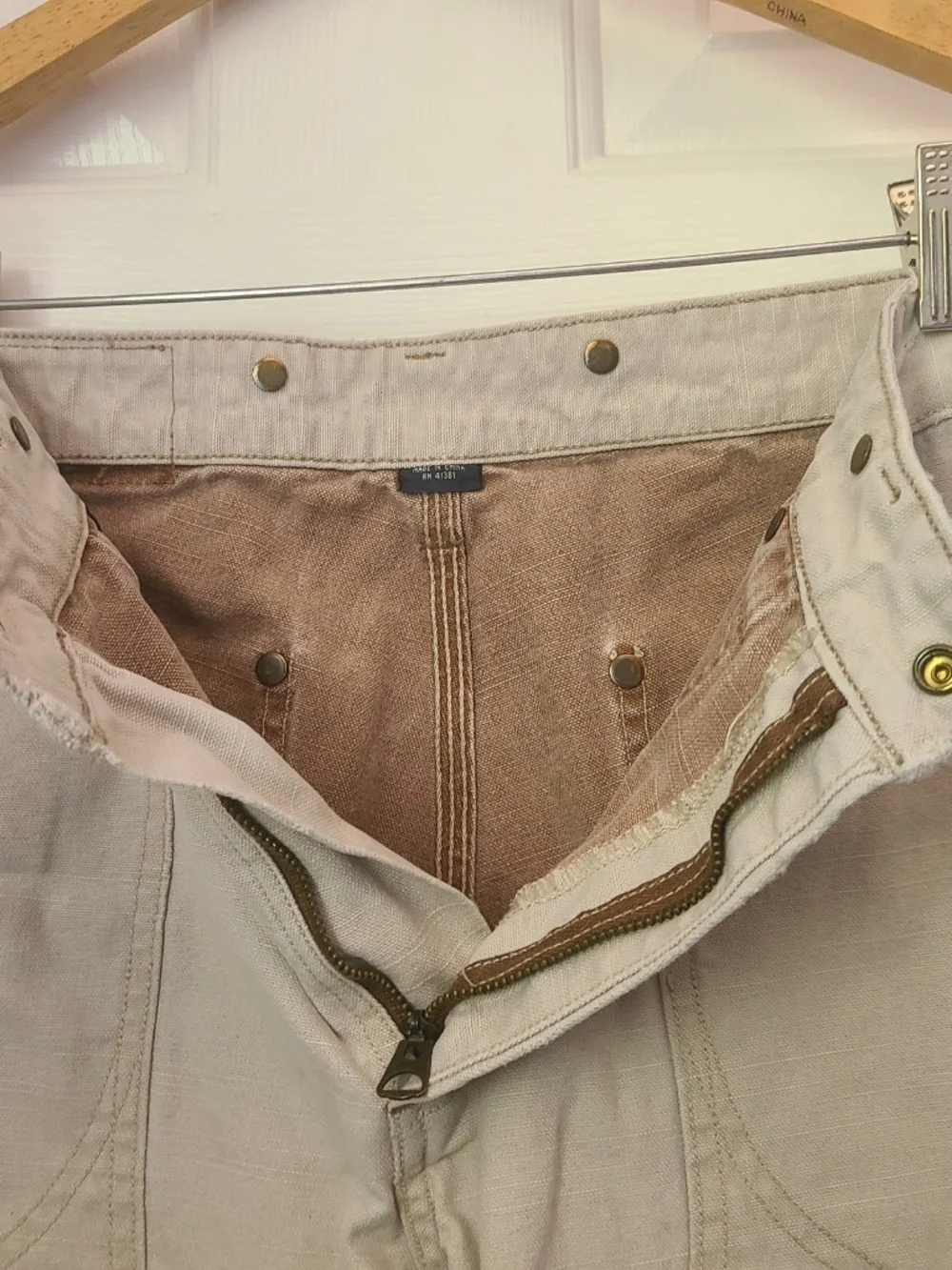 VTG 90s Polo Ralph Lauren Workwear Double Knee Painter Pants Sz 32/30 Tan Y2K